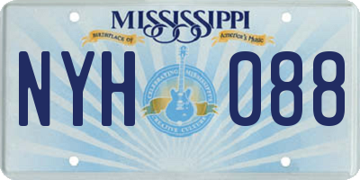 MS license plate NYH088