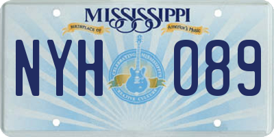 MS license plate NYH089