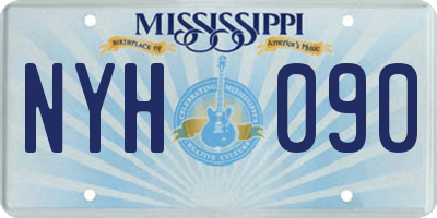 MS license plate NYH090