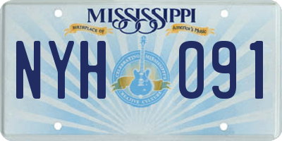 MS license plate NYH091