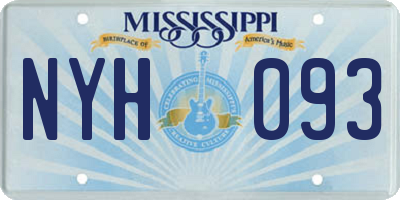 MS license plate NYH093