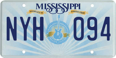 MS license plate NYH094