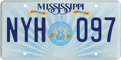 MS license plate NYH097