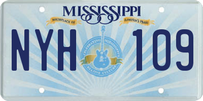 MS license plate NYH109