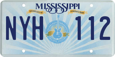 MS license plate NYH112