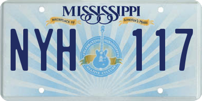 MS license plate NYH117