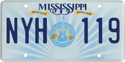 MS license plate NYH119