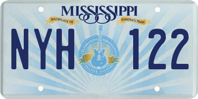 MS license plate NYH122