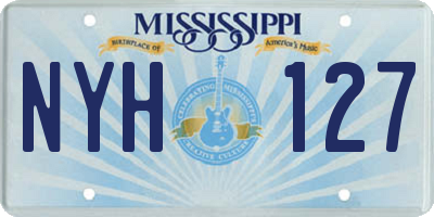 MS license plate NYH127