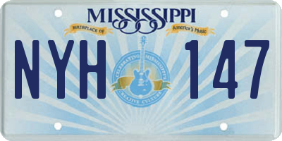 MS license plate NYH147