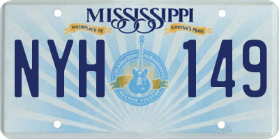 MS license plate NYH149