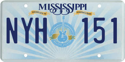 MS license plate NYH151