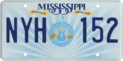 MS license plate NYH152