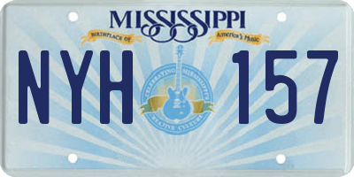 MS license plate NYH157