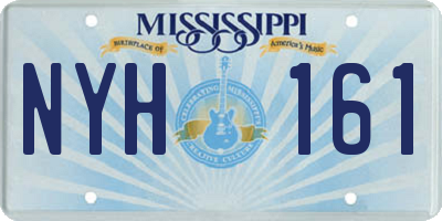 MS license plate NYH161