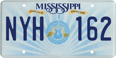 MS license plate NYH162