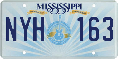 MS license plate NYH163
