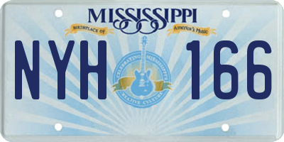 MS license plate NYH166