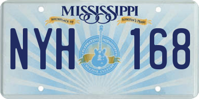 MS license plate NYH168