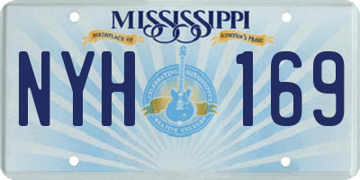 MS license plate NYH169