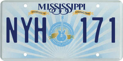 MS license plate NYH171
