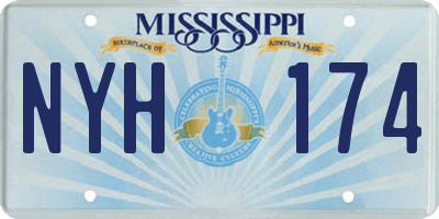 MS license plate NYH174