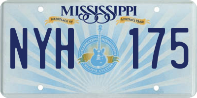 MS license plate NYH175