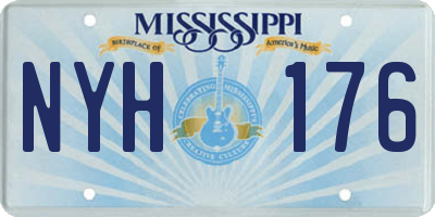 MS license plate NYH176