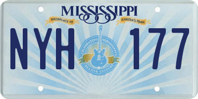 MS license plate NYH177