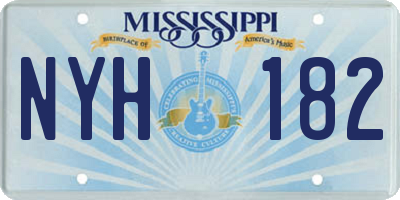 MS license plate NYH182