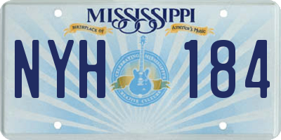 MS license plate NYH184