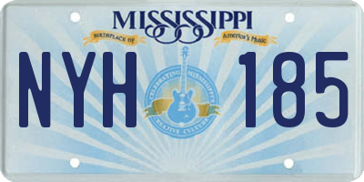 MS license plate NYH185