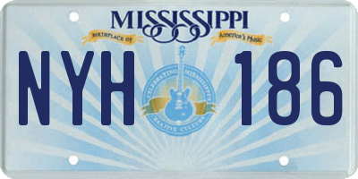 MS license plate NYH186