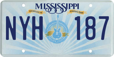 MS license plate NYH187