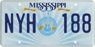MS license plate NYH188