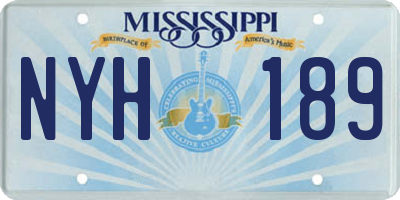 MS license plate NYH189