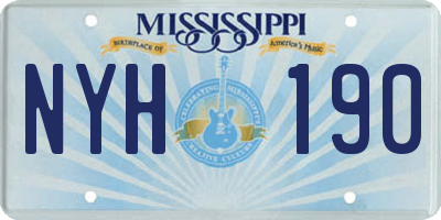 MS license plate NYH190