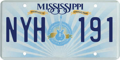 MS license plate NYH191
