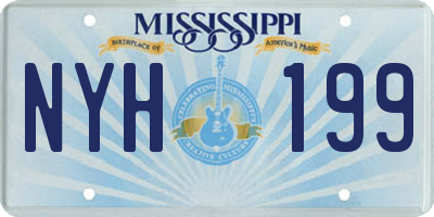 MS license plate NYH199