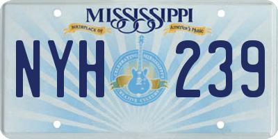MS license plate NYH239