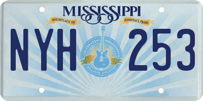 MS license plate NYH253