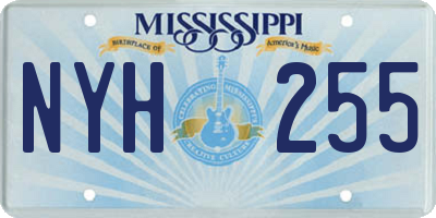 MS license plate NYH255