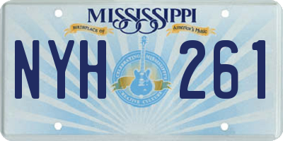 MS license plate NYH261