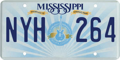 MS license plate NYH264