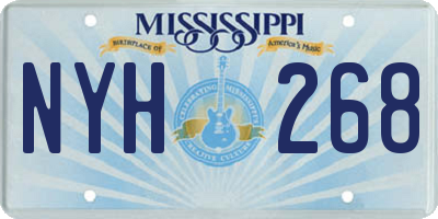 MS license plate NYH268