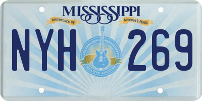 MS license plate NYH269