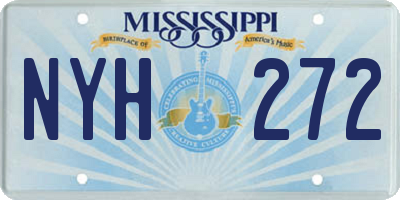 MS license plate NYH272