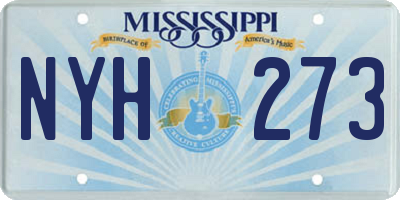MS license plate NYH273