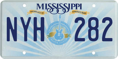MS license plate NYH282