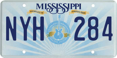 MS license plate NYH284